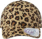 Infinity Her HATTIE Women’s Garment Washed Fashion Print Cap Leopard Tan Black / One Size Fits Most