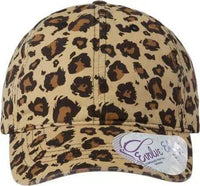 Infinity Her HATTIE Women’s Garment Washed Fashion Print Cap Leopard Tan Black / One Size Fits Most