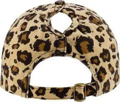 Infinity Her HATTIE Women’s Garment Washed Fashion Print Cap Leopard Tan Black / One Size Fits Most