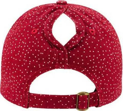 Infinity Her HATTIE Women’s Garment-Washed Fashion Print Cap - Red White Polka Dots - Multi-Colored / One Size Fits Most