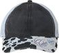 Infinity Her JANET Women’s Animal Print Mesh Back Cap Black Cow White Multi Colored / One Size Fits Most