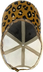 Infinity Her JANET Women’s Animal Print Mesh Back Cap Black Leopard Khaki Multi Colored / One Size Fits Most