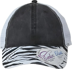 Infinity Her JANET Women’s Animal Print Mesh Back Cap - Black Zebra White - Multi-Colored / One Size Fits Most