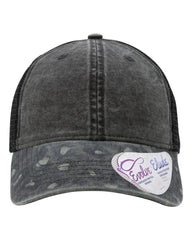 Infinity Her JANET Women’s Printed Bill with Mesh Back Cap - Black Black Leopard Black - Black / One Size Fits Most