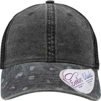 Infinity Her JANET Women’s Printed Visor with Mesh Back Cap - Black Black Leopard Black - Black / One Size Fits Most