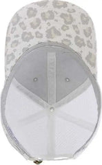 Infinity Her JANET Women’s Printed Visor with Mesh Back Cap - Gray Snow Leopard White - Light Gray White / One Size