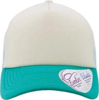 Infinity Her ROSIE Women’s Foam Trucker Cap Ivory Jade White Swirl White Mint / One Size Fits Most