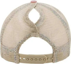 Infinity Her TESS Women’s Washed Mesh Back Cap Dusty Pink Floral Pink Ivory / One Size Fits Most