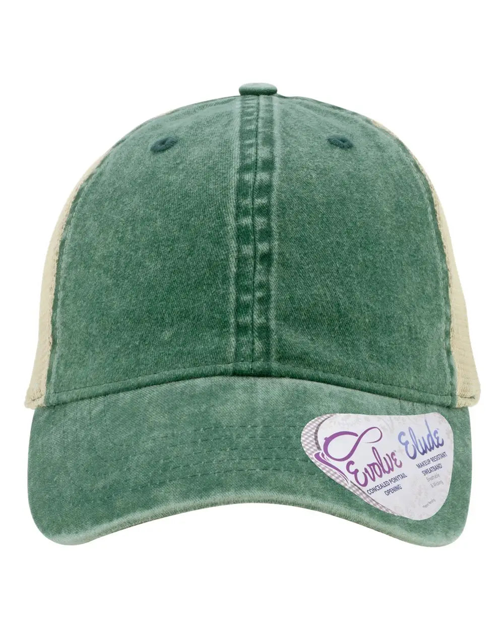 Infinity Her TESS Women’s Washed Mesh-Back Cap - Jade Daisy Khaki - Jade/ Daisy/ Khaki / One Size Fits Most
