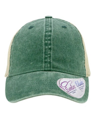 Infinity Her TESS Women’s Washed Mesh-Back Cap - Jade Daisy Khaki - Jade/ Daisy/ Khaki / One Size Fits Most