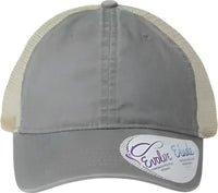 Infinity Her TESS Women’s Washed Mesh Back Cap Light Gray Polka Dots Light Gray / One Size Fits Most