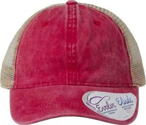 Infinity Her TESS Women’s Washed Mesh Back Cap Red Leopard Red / One Size Fits Most
