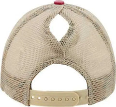 Infinity Her TESS Women’s Washed Mesh Back Cap Red Leopard Red / One Size Fits Most