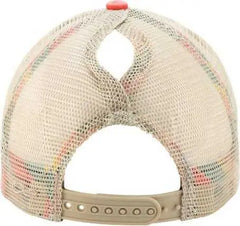 Infinity Her TESS Women’s Washed Mesh Back Cap Sherbet Stripes Multi Colored / One Size Fits Most