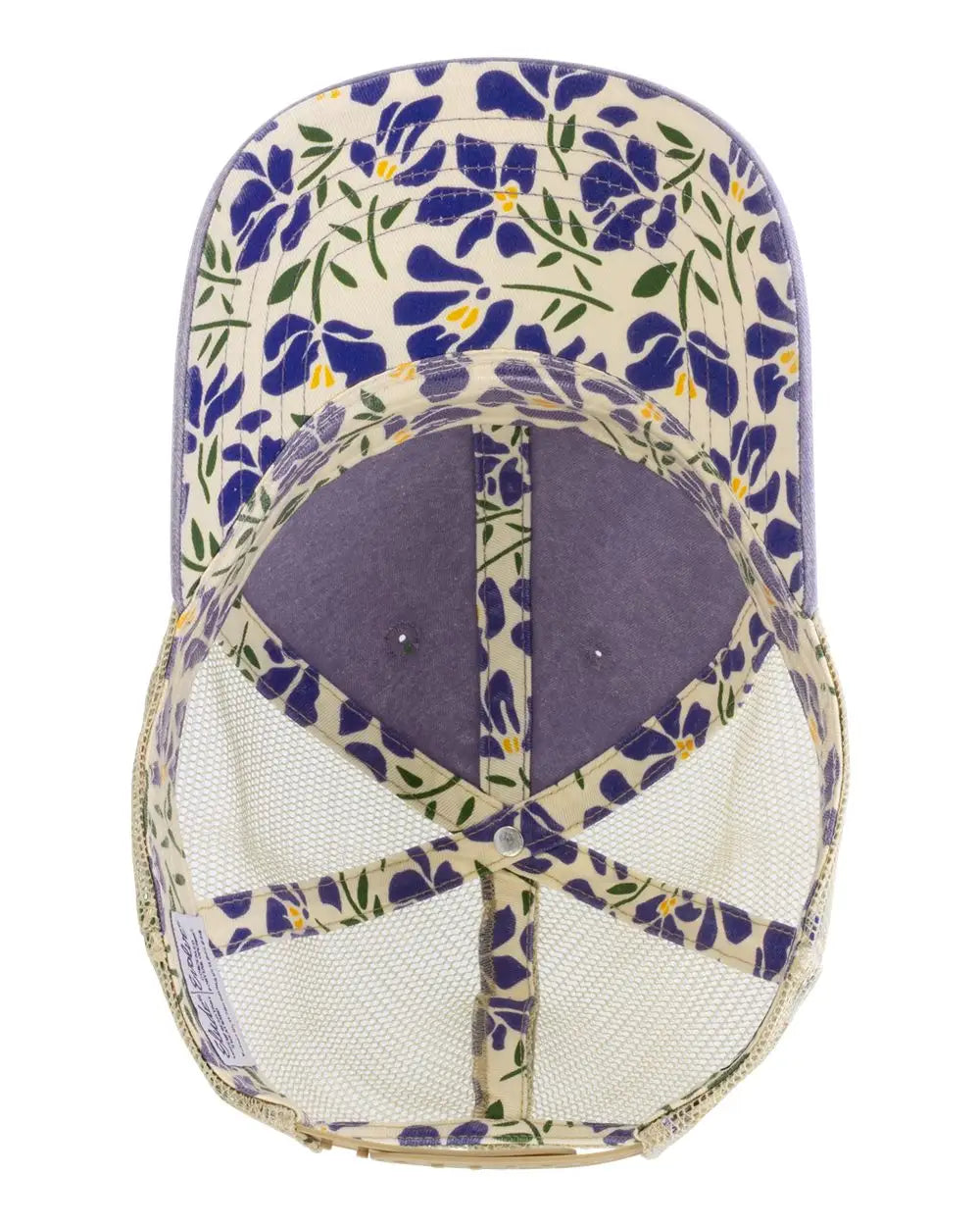 Infinity Her TESS Women’s Washed Mesh-Back Cap - Violet Floral Khaki - Violet/ Floral/ Khaki / One Size Fits Most
