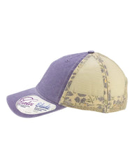 Infinity Her TESS Women’s Washed Mesh-Back Cap - Violet Floral Khaki - Violet/ Floral/ Khaki / One Size Fits Most