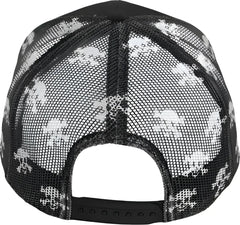 Kati S700M Printed Mesh Trucker Cap Black Black Skull Multi Colored / One Size Fits Most