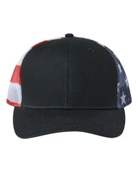 Kati S700M Printed Mesh Trucker Cap - Black Usa Flag - Multi-Colored / One Size Fits Most