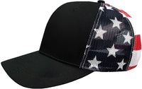 Kati S700M Printed Mesh Trucker Cap Black/ USA Flag Multi Colored / One Size Fits Most