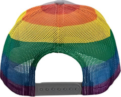 Kati S700M Printed Mesh Trucker Cap Gray Rainbow Multi Colored / One Size Fits Most