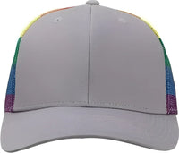 Kati S700M Printed Mesh Trucker Cap Gray Rainbow Multi Colored / One Size Fits Most