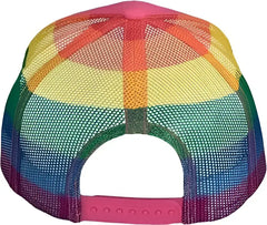 Kati S700M Printed Mesh Trucker Cap Hot Pink Rainbow Multi Colored / One Size Fits Most