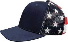 Kati S700M Printed Mesh Trucker Cap Navy/ USA Flag Multi Colored / One Size Fits Most