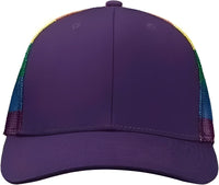Kati S700M Printed Mesh Trucker Cap Purple Rainbow Multi Colored / One Size Fits Most
