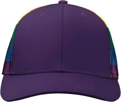 Kati S700M Printed Mesh Trucker Cap Purple Rainbow Multi Colored / One Size Fits Most