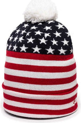 OC Sports KNF-USA USA Acrylic Watch Cap Beanie - Red White Blue - HIT a Double - 3