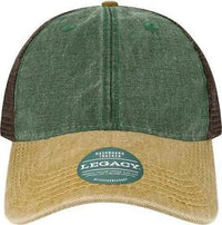 Legacy DTA Dashboard Trucker Cap Green Camel Brown Green Brown / One Size Fits Most