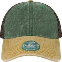 Legacy DTA Dashboard Trucker Cap Green Camel Brown Green Brown / One Size Fits Most