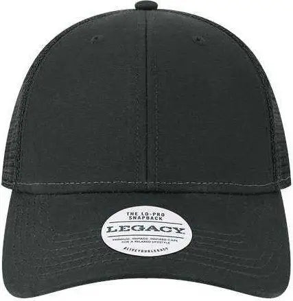 Legacy LPS Lo Pro Snapback Trucker Cap Black Black Black / Adjustable