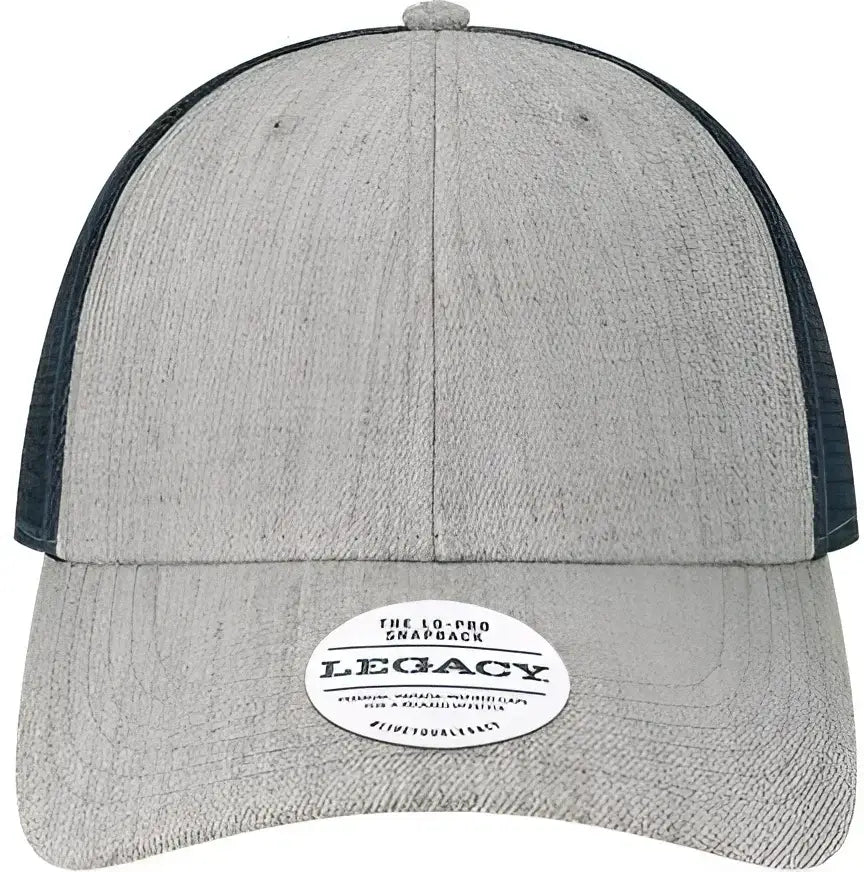 Legacy LPS Lo-Pro Snapback Trucker Cap - Heather Gray Navy - Gray Navy / Adjustable