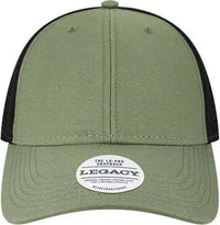 Legacy LPS Lo Pro Snapback Trucker Cap Olive Black Olive Black / Adjustable