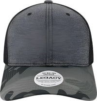 Legacy MPS Mid-Pro Snapback Trucker Cap - Black Camo - Black / One Size Fits Most