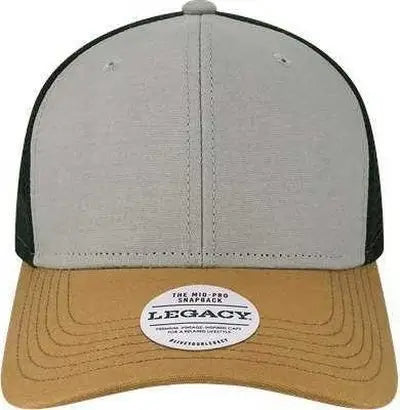 Legacy MPS Mid Pro Snapback Trucker Cap Gray Caramel Black Gray Black / Adjustable