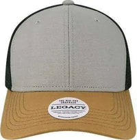 Legacy MPS Mid Pro Snapback Trucker Cap Gray Caramel Black Gray Black / Adjustable
