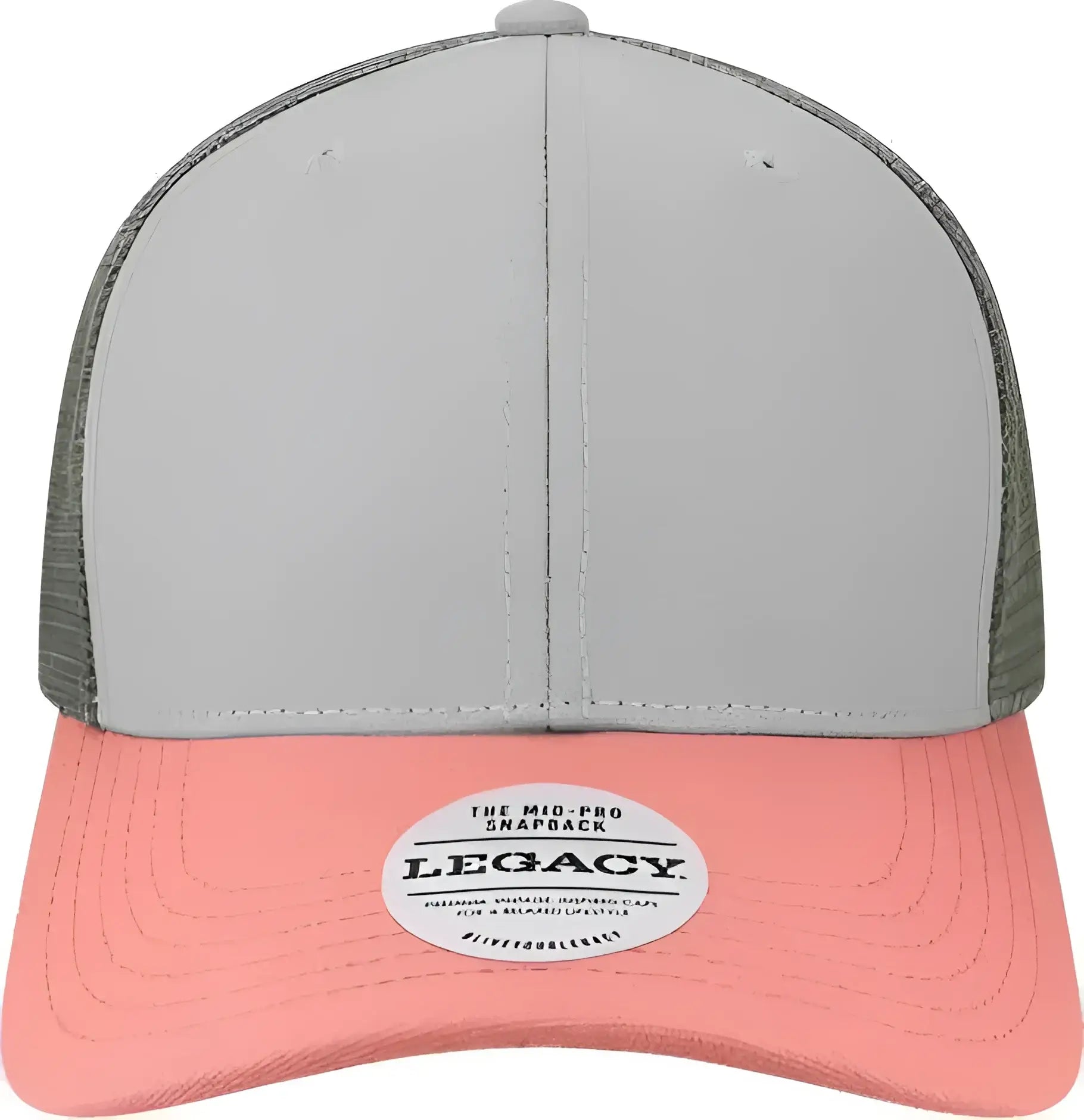 Legacy MPS Mid-Pro Snapback Trucker Cap - Light Gray Salmon Dark Gray - Light Gray Dark Gray / One Size Fits Most