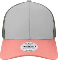 Legacy MPS Mid-Pro Snapback Trucker Cap - Light Gray Salmon Dark Gray - Light Gray Dark Gray / One Size Fits Most