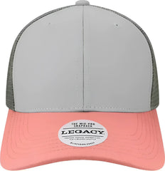 Legacy MPS Mid-Pro Snapback Trucker Cap - Light Gray Salmon Dark Gray - Light Gray Dark Gray / One Size Fits Most