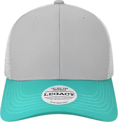 Legacy MPS Mid-Pro Snapback Trucker Cap - Light Gray Seafoam Silver - Light Gray Green / One Size Fits Most