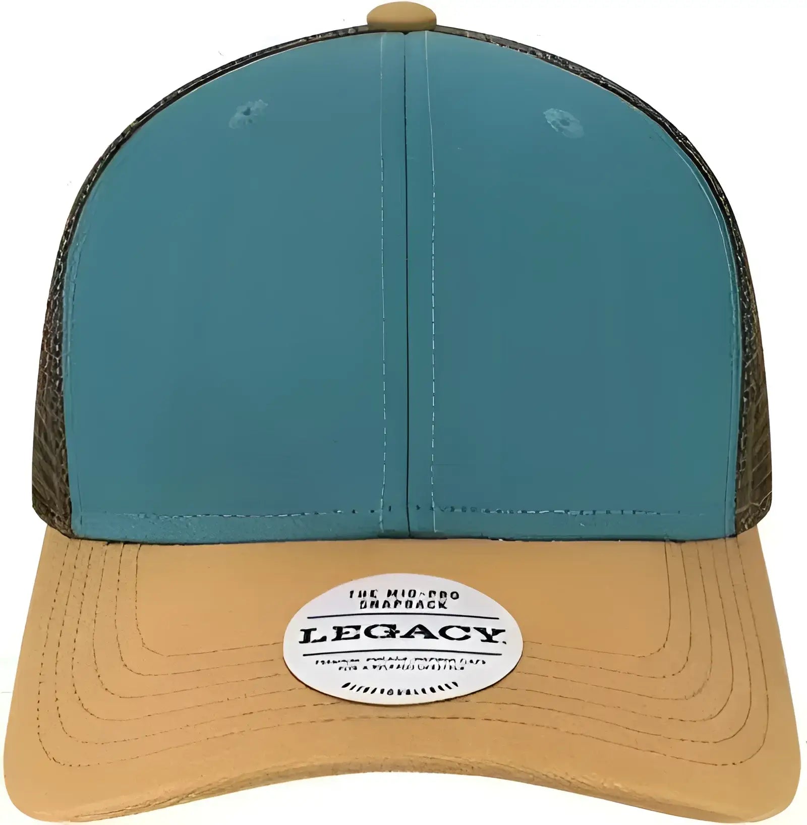 Legacy MPS Mid-Pro Snapback Trucker Cap - Marine Camel Brown - Columbia Blue Gray / Adjustable