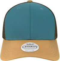 Legacy MPS Mid-Pro Snapback Trucker Cap - Marine Camel Brown - Columbia Blue Gray / Adjustable