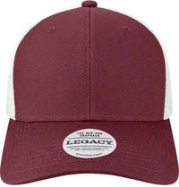 Legacy MPS Mid Pro Snapback Trucker Cap Maroon White Maroon White / One Size Fits Most
