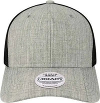 Legacy MPS Mid-Pro Snapback Trucker Cap - Melange Gray Black - Gray Black / Adjustable