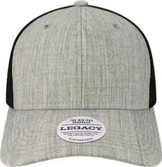 Legacy MPS Mid-Pro Snapback Trucker Cap - Melange Gray Black - Gray Black / Adjustable