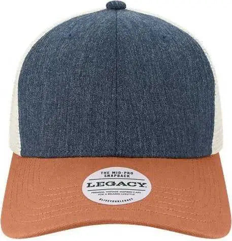 Legacy MPS Mid Pro Snapback Trucker Cap Melange Navy Bronze Stone Navy Sand / One Size Fits Most
