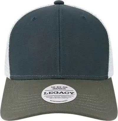 Legacy MPS Mid-Pro Snapback Trucker Cap - Navy Dark Gray Silver - Navy Light Gray / Adjustable