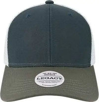 Legacy MPS Mid-Pro Snapback Trucker Cap - Navy Dark Gray Silver - Navy Light Gray / Adjustable